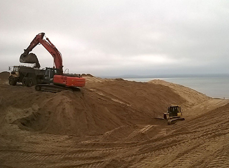 Work that is being carried out at Newborough’s sand dunes