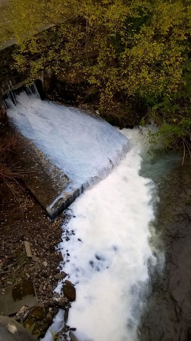 pollution at the river ebbw