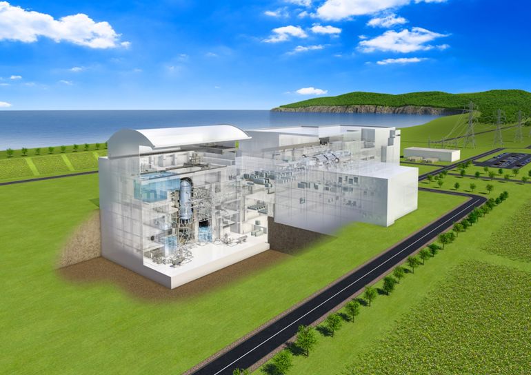 Image of the new nuclear power station design from Hitachi-GE