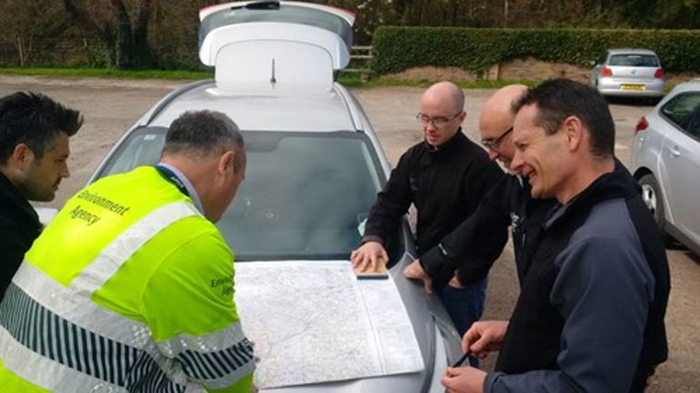 NRW team planning a response to a pollution incident