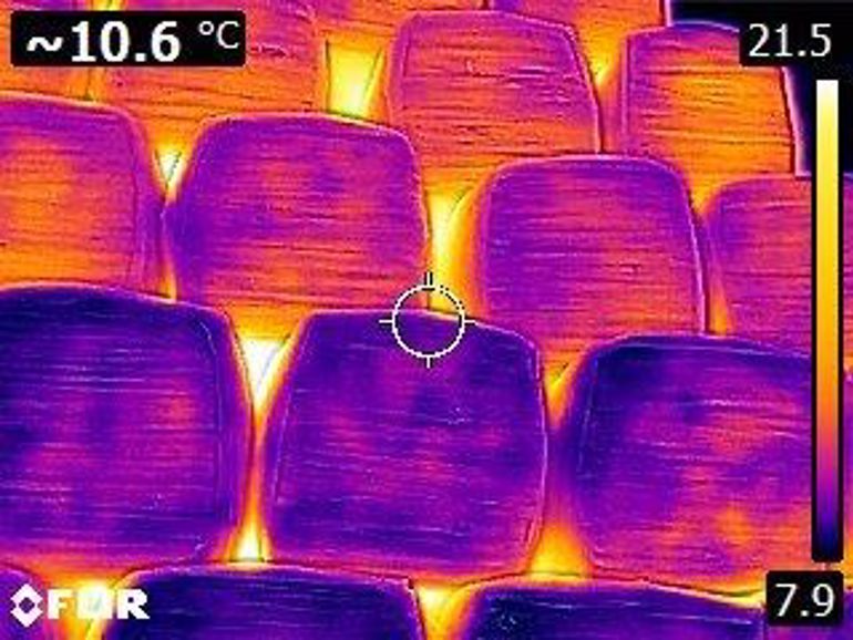 Thermal image of a wood pile