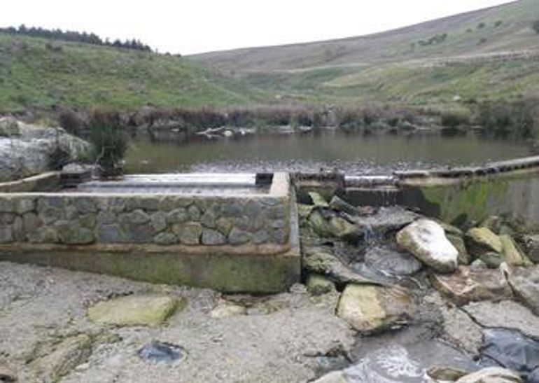 View of an intake weir