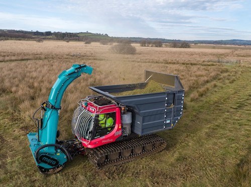 grass cutter on bog