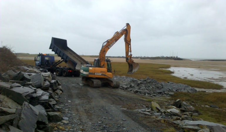 Work being carried out at Llanbedr