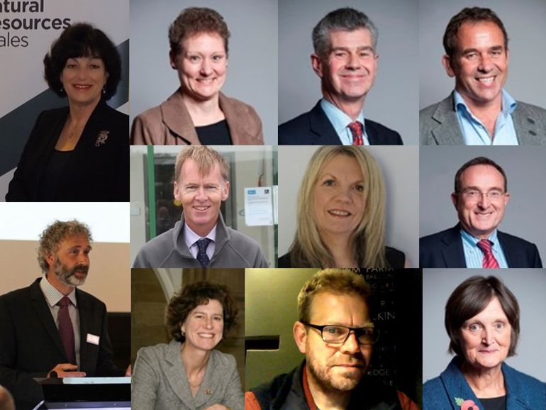 Profile picture of the eleven members of the Natural Resources Wales board