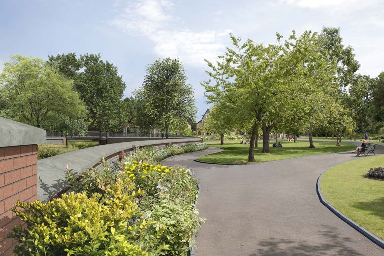 View of Waterloo Gardens in Roath