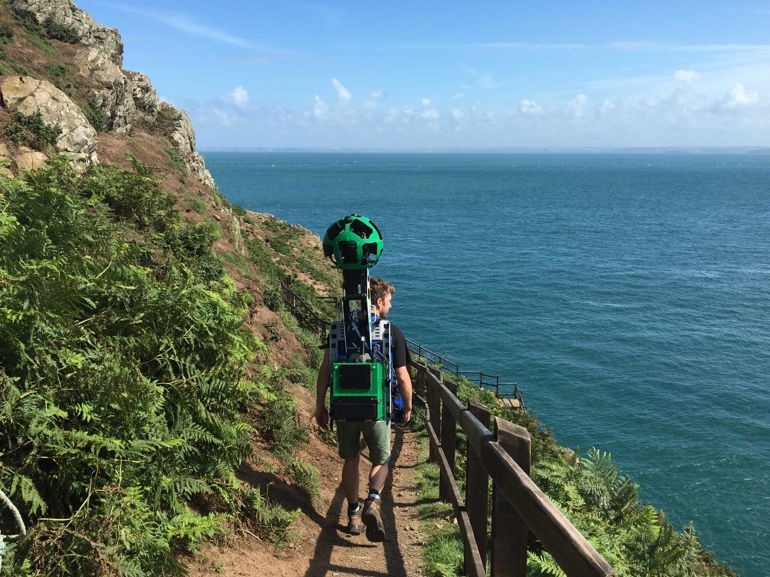 NRW staff member using a Street View Trekker